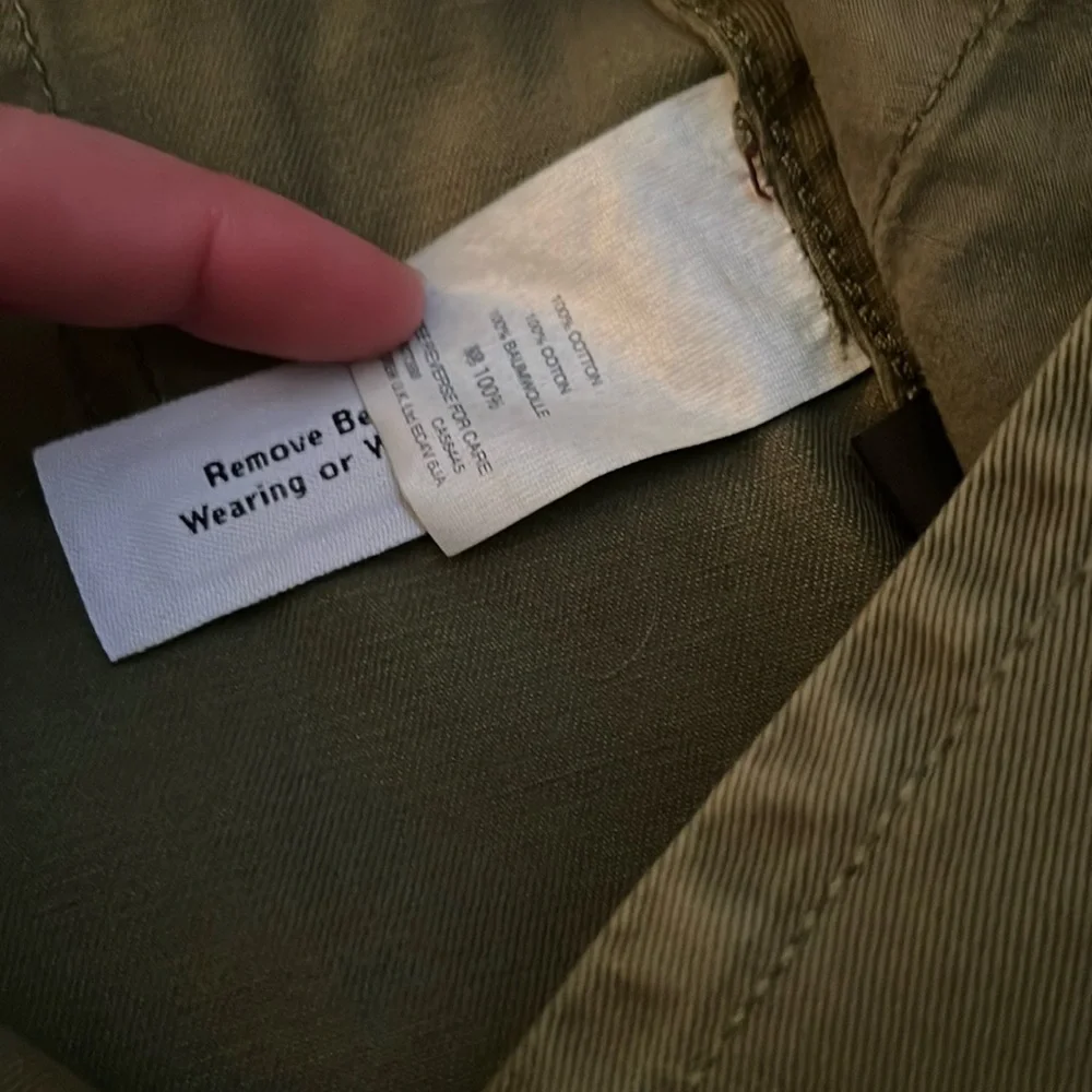 NWT J. Crew Double-breasted Olive Green Skirt, size 2 - Picture 2 of 6